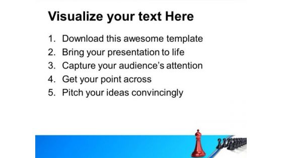 Big King In Front Pawns Leadership PowerPoint Templates And PowerPoint Themes 0712