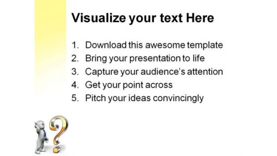 Big Question Metaphor PowerPoint Template 0910