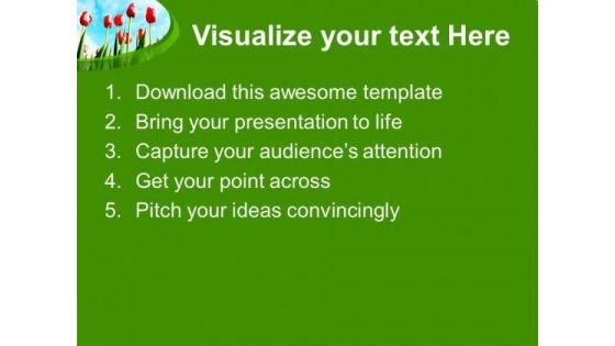 Big Tulips Decoration Celebration PowerPoint Templates Ppt Backgrounds For Slides 0213