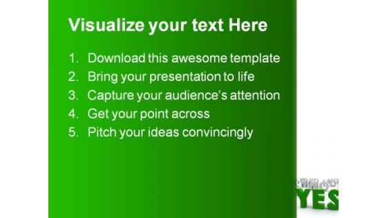Big Yes No Business PowerPoint Templates And PowerPoint Backgrounds 0511