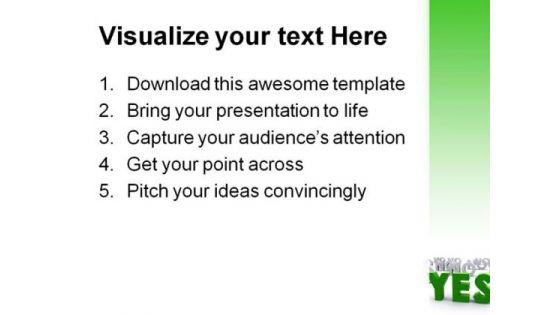 Big Yes No Business PowerPoint Themes And PowerPoint Slides 0511
