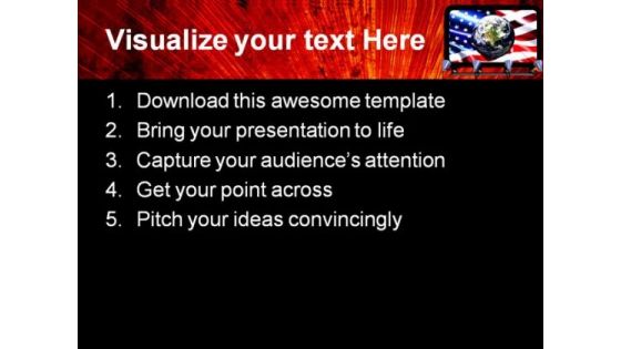 Billboard Earth Globe Americana PowerPoint Templates And PowerPoint Backgrounds 0411