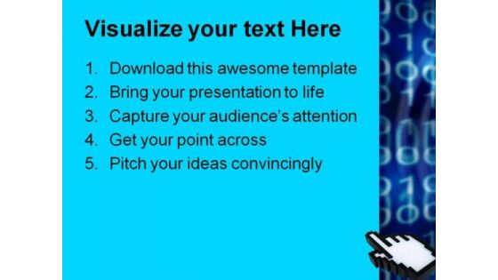 Binary Data Computer PowerPoint Backgrounds And Templates 1210