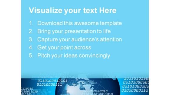 Binary Earth Global PowerPoint Templates And PowerPoint Backgrounds 0411
