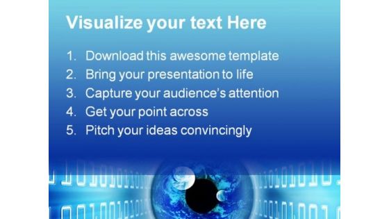 Binary Eye People PowerPoint Template 0810