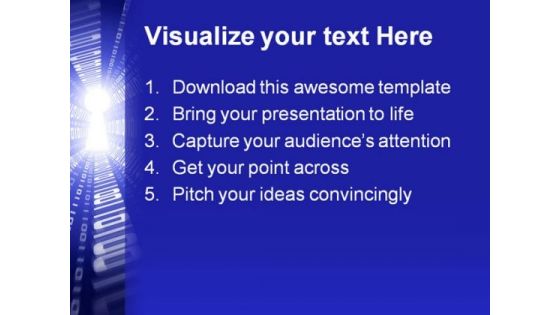 Binary Internet Security PowerPoint Template 1110