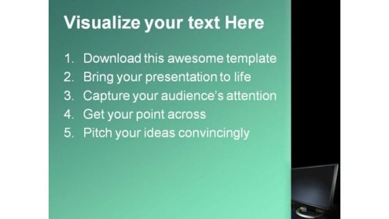 Binary Monitor Computer PowerPoint Themes And PowerPoint Slides 0511