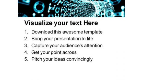 Binary Tunnel Medical PowerPoint Template 0810