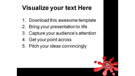 Biohazard And Blood Symbol PowerPoint Themes And PowerPoint Slides 0511