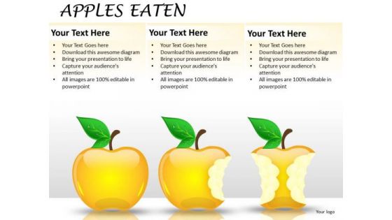 Bitten Apples Editable PowerPoint Slides And Bieaten Apples PowerPoint Templates