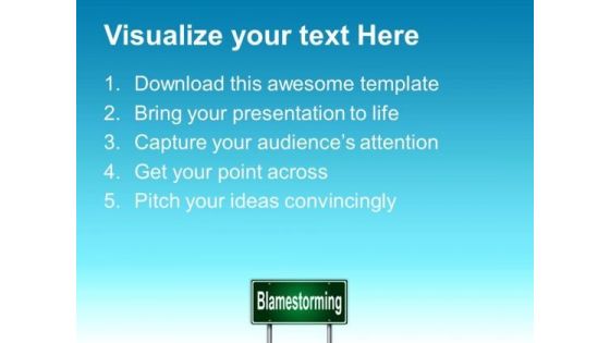 Blamestorming Signpost Metaphor PowerPoint Templates And PowerPoint Themes 0312