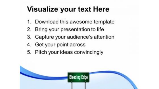 Bleeding Edge Signpost Metaphor PowerPoint Templates And PowerPoint Themes 0312