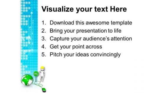 Block And Prevent Unwanted Data By Dsl PowerPoint Templates Ppt Backgrounds For Slides 0713