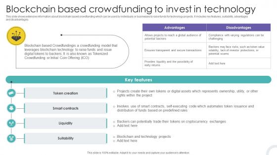 Blockchain Based Crowdfunding To Invest In Crowdfunding Strategies To Raise Funds Fin SS V Blockchain Based Crowdfunding To Invest In Crowdfunding Strategies To Raise Funds Fin SS V