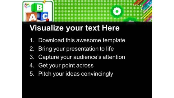 Blocks Alphabet Education PowerPoint Templates And PowerPoint Themes 0912