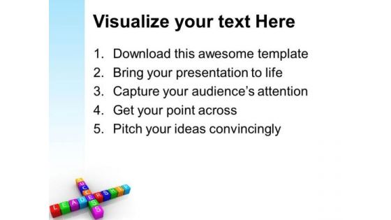 Blocks Leadership Shapes PowerPoint Templates And PowerPoint Themes 0512