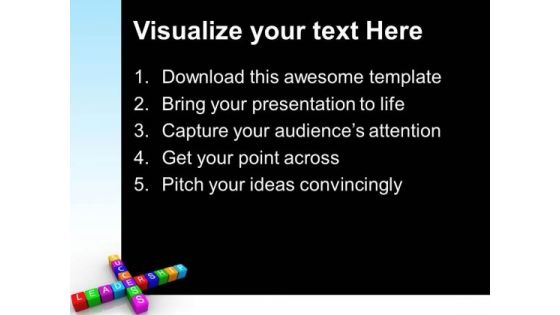 Blocks Leadership Shapes PowerPoint Templates And PowerPoint Themes 0512
