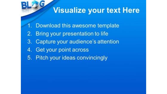 Blog Communication Global PowerPoint Templates And PowerPoint Themes 0612