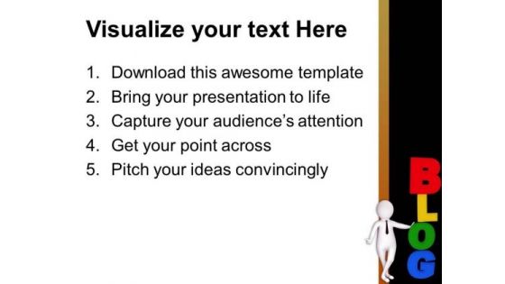 Blog Help To Write Your Views PowerPoint Templates Ppt Backgrounds For Slides 0713