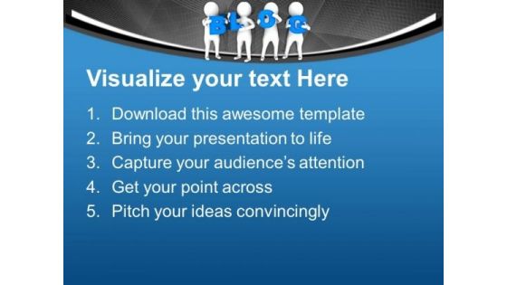 Blog Writing Requried Deep Thoughts Of Topic PowerPoint Templates Ppt Backgrounds For Slides 0713