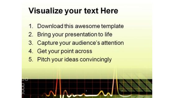 Blood Cells With Ecg Medical PowerPoint Themes And PowerPoint Slides 0211
