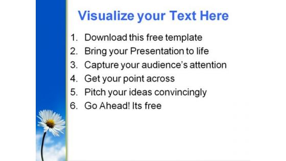 Bloom White Flower PowerPoint Template