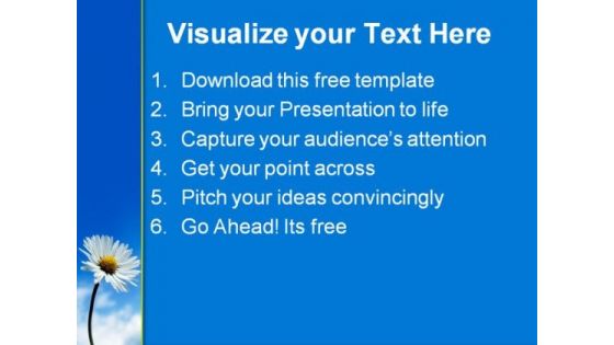 Bloom White Flower PowerPoint Template