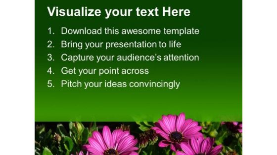 Blooming Flowers Nature Beauty PowerPoint Templates Ppt Backgrounds For Slides 0213