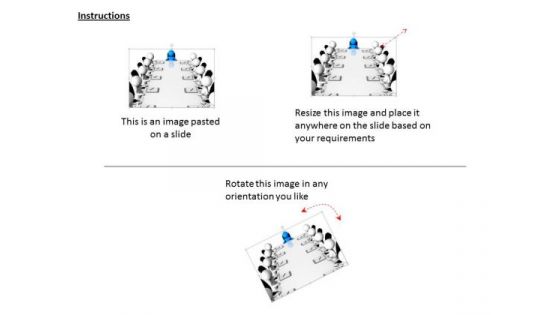 Blue 3d Man Taking Meeting For Development