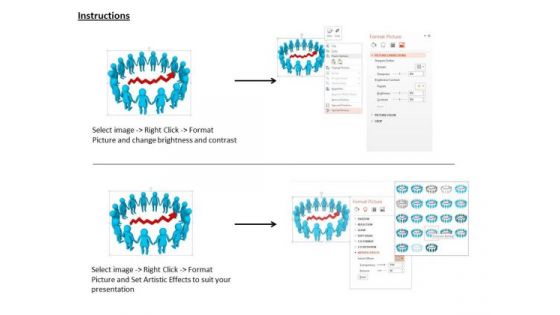 Blue 3d Peopled And Red Arrow For Growth