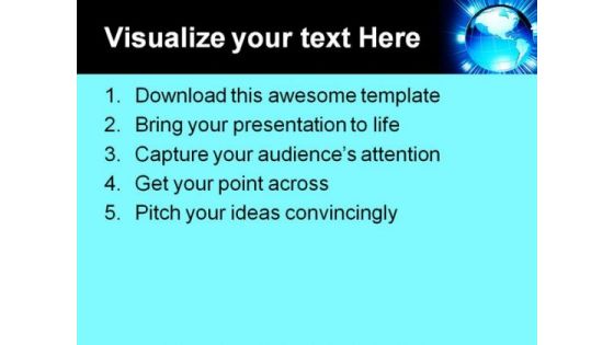 Blue Abstract Background Globe PowerPoint Themes And PowerPoint Slides 0511