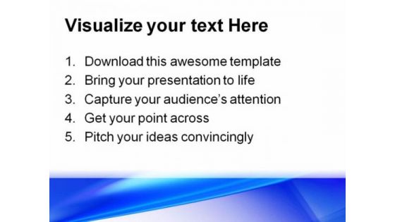 Blue Abstract PowerPoint Template 0910
