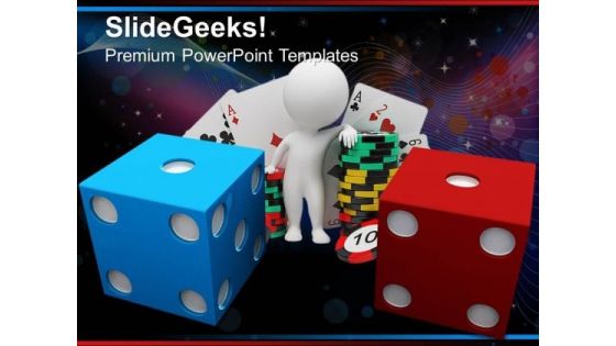 Blue And Red Dice Game PowerPoint Templates And PowerPoint Themes 0712