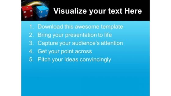 Blue And Red Dices Business PowerPoint Templates And PowerPoint Themes 0612