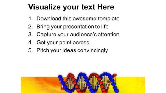 Blue And Red Dna Structure For Genetical Study PowerPoint Templates Ppt Backgrounds For Slides 0613