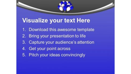 Blue And White Balloons PowerPoint Templates Ppt Backgrounds For Slides 0213