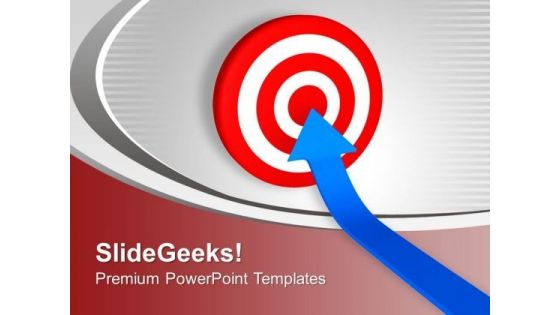 Blue Arrow Pointing On Target PowerPoint Templates Ppt Backgrounds For Slides 0113 Blue Arrow Pointing On Target PowerPoint Templates Ppt Backgrounds For Slides 0113