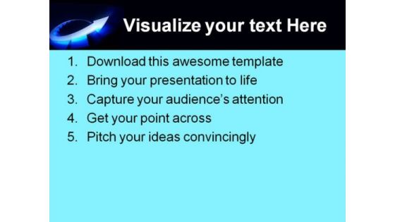 Blue Arrow Success PowerPoint Themes And PowerPoint Slides 0511
