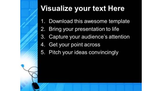 Blue Arrow With Computer Mouse PowerPoint Templates And PowerPoint Themes 0812