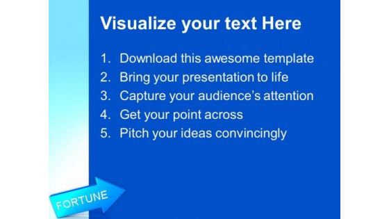 Blue Arrow With Fortune PowerPoint Templates And PowerPoint Themes 1012