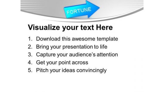 Blue Arrow With Fortune PowerPoint Templates Ppt Backgrounds For Slides 0113