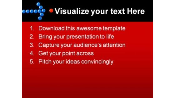 Blue Arrow With Red Point Shapes PowerPoint Templates And PowerPoint Backgrounds 0111