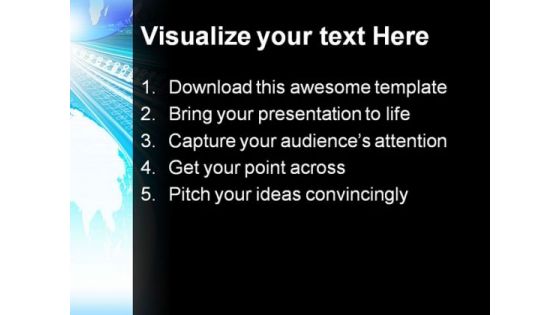 Blue Background With Globe Design PowerPoint Templates And PowerPoint Backgrounds 0311