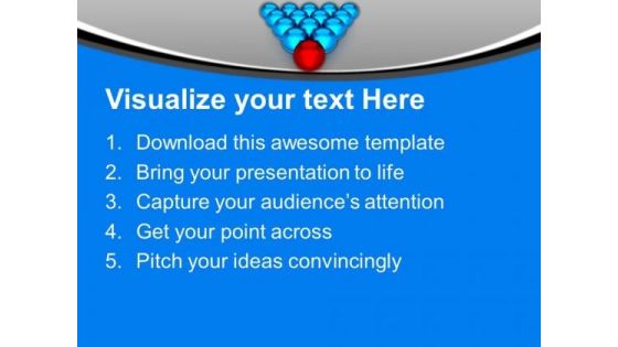 Blue Balls Placed Together Leadership PowerPoint Templates Ppt Backgrounds For Slides 0213