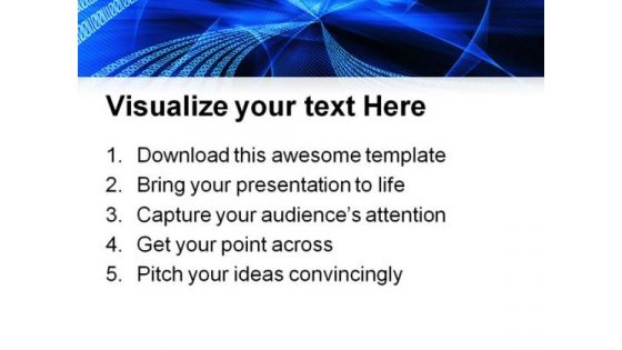 Blue Binary Flow Abstract PowerPoint Templates And PowerPoint Backgrounds 0511