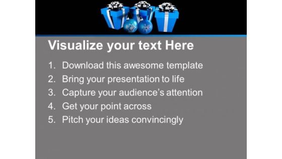 Blue Boxes And Christmas PowerPoint Templates Ppt Backgrounds For Slides 0113