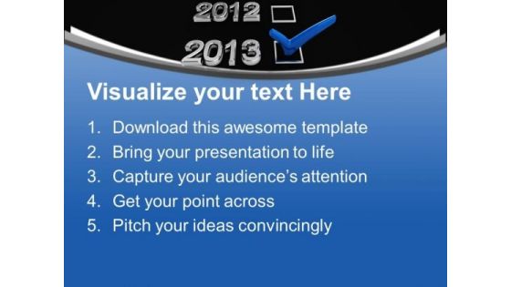 Blue Checkmark On New Year Holidays PowerPoint Templates Ppt Backgrounds For Slides 1112