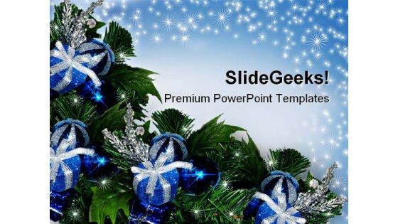 Blue Christmas Abstract Background PowerPoint Templates And PowerPoint Backgrounds 0611