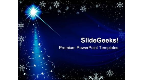 Blue Christmas PowerPoint Template 0610
