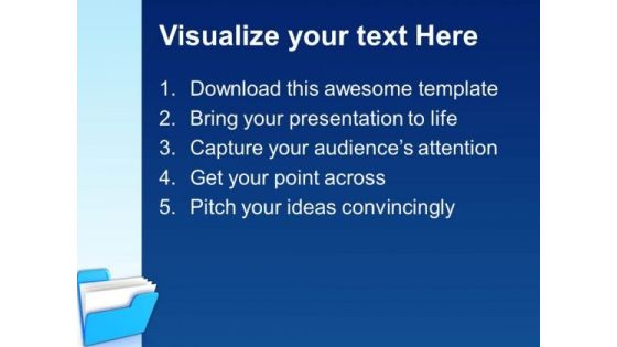 Blue Computer Folder Internet PowerPoint Templates And PowerPoint Themes 0912